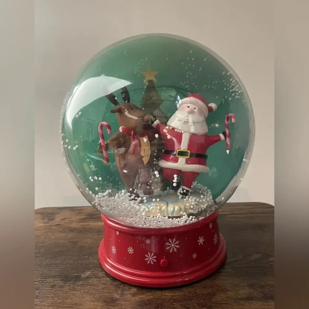 GEMMY Santa Waterless Musical 13” Snow Globe